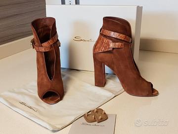 Sandalo SANTONI originale, suede tabacco, usato.