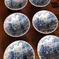 6 piattini ceramica inglese per dolce o frutta