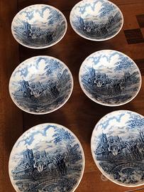 6 piattini ceramica inglese per dolce o frutta