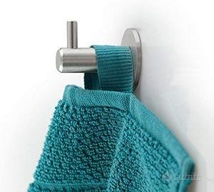 Gancio portasciugamano appendino acciaio inox
