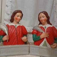 Statue dei Santi Medici COSIMO E DAMIANO antiche .