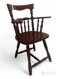 Sedia in legno massello stile Windsor