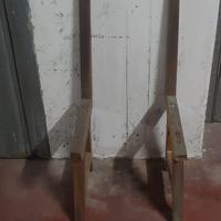 Coppia strutture in legno per sedie/sgabelli