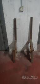 Coppia strutture in legno per sedie/sgabelli