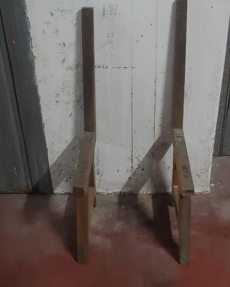 Coppia strutture in legno per sedie/sgabelli