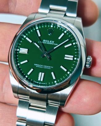 Rolex OP 41 verde foresta 124300 like new 10/2023