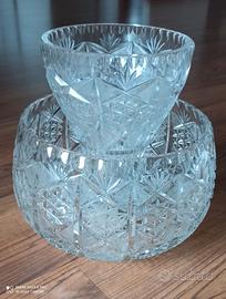 Vaso Centrotavola  in cristallo di Boemia