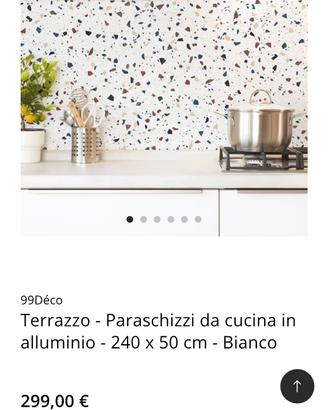 paraschizzi cucina in metallo