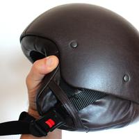 Casco jet pelle