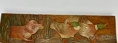 QUADRO 1970 VINTAGE LEGNO SCOLPITO-RUSTICO