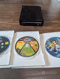 Nintendo Wii Nera + 3 Giochi