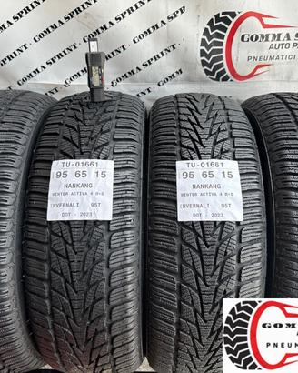 4 PNEUMATICI 195/65 R15 NANKANG INVERNALI 90%