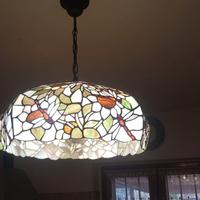 Lampadario Tiffany Libellule tre luci