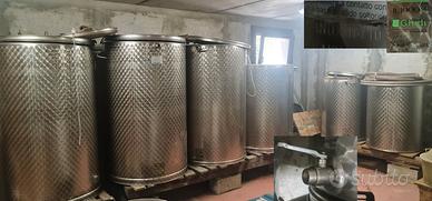 Botti vino Inox 18/10 304 7x1000 1x800 2x400 litri