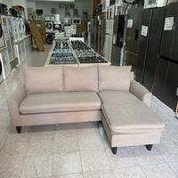 Divano penisola marvis in stoffa beige