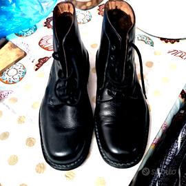 scarpe stivaletto tipo militare in cuoio num 43 
