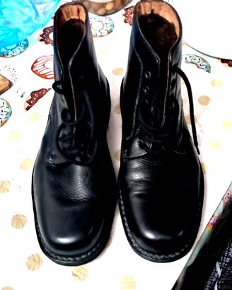 scarpe stivaletto tipo militare in cuoio num 43 