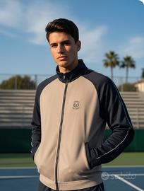Sergio tacchini- felpa vintage con zip nuova