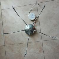 Coppia applique in acciaio cromato