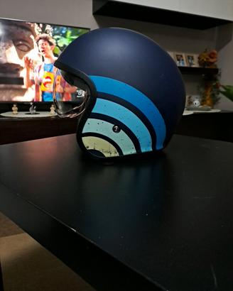 casco jet origine spirit blu opaco 