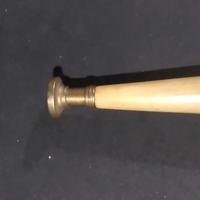 Antico timbro sigillo nobiliare in ottone