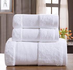 SET 3 PEZZI ASCIUGAMANI 100% COTONE