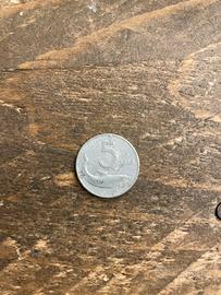 Moneta da 5 lire del 1958