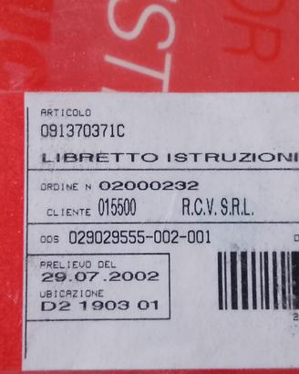 Libretto uso e manutenzione Ducati Monster  