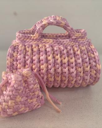 Borsa e porta monete all’uncinetto