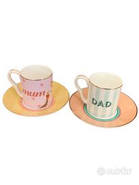 Coppia tazzine caffè e piattini  Yvonne Ellen