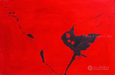 quadro moderno astratto "gatto nero"