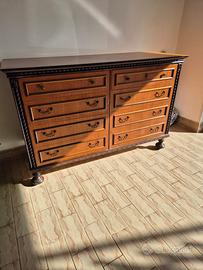 Cassettiera vintage in legno di ciliegio