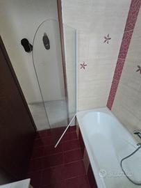 Parete doccia per vasca 130x75 cm Bianco