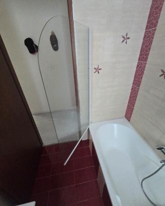 Parete doccia per vasca 130x75 cm Bianco