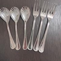 Set 6 posate vintage silver plated motivo conchigl