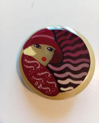 Spilla Vintage Art  d'eco " Flapper Girl" M. R. 