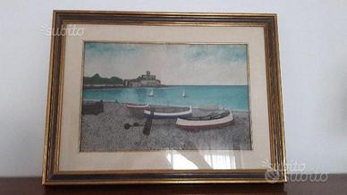 Quadro castello conti raggio genova cornegliano