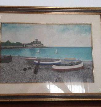 Quadro castello conti raggio genova cornegliano