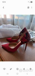 scarpe  rosse numero 37 tacco alto  