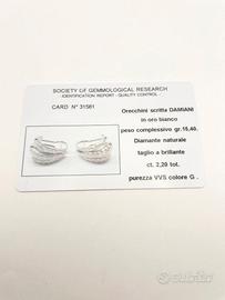 Orecchini oro 18KT diamanti ct 2.20 VVS G. DAMIANI