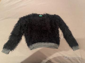 Maglione nero bambina 8/9 anni 134 cm