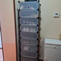 Armadio / Scarpiera modulare a 10 ripiani