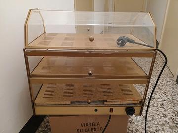 Vetrinetta vintage da bar per riscaldare cornetti