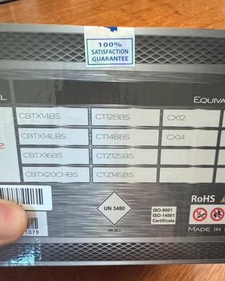 Batteria litio extra, Unibat Nuova (Ult2)