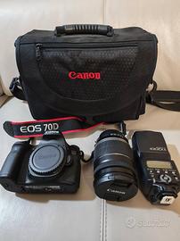 Canon 70d con obiettivo EF-S 18-200