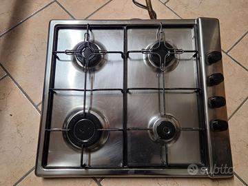 Piano Cottura 4 Fuochi Acciaio Inox