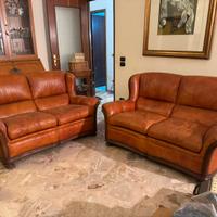 Coppia divani vera pelle