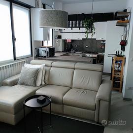 Divano relax 3 posti in pelle Poltronesofà