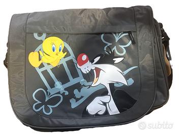 Borsa tracollo PC portatile Titty e Silvestro