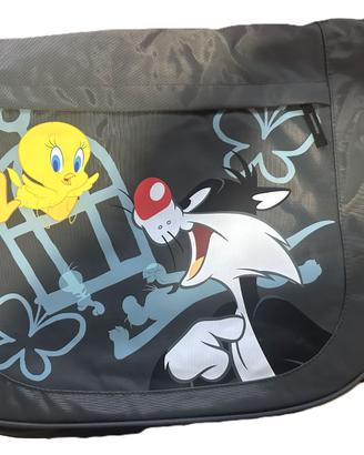 Borsa tracollo PC portatile Titty e Silvestro